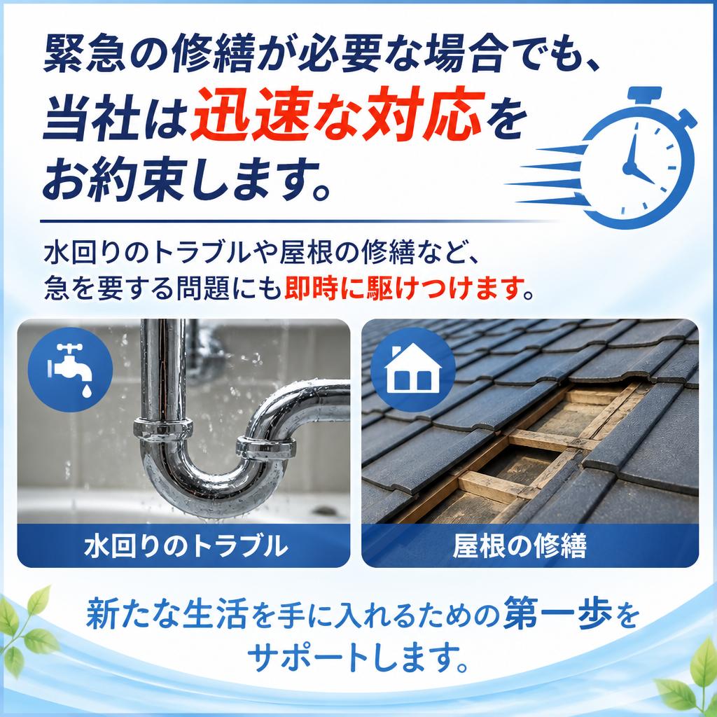 迅速な対応と安心の施工