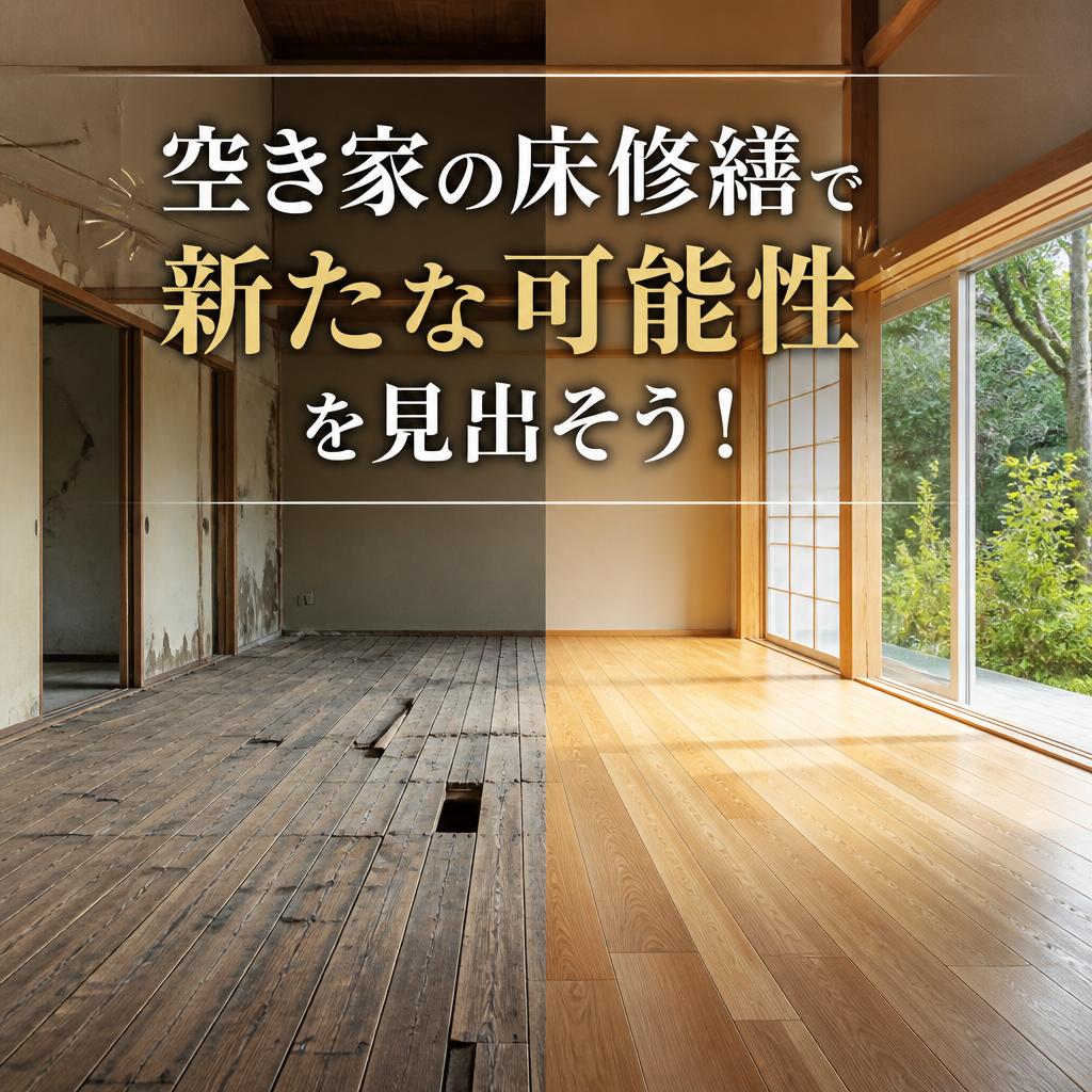 空き家の床修繕で新たな可能性を見出そう！
