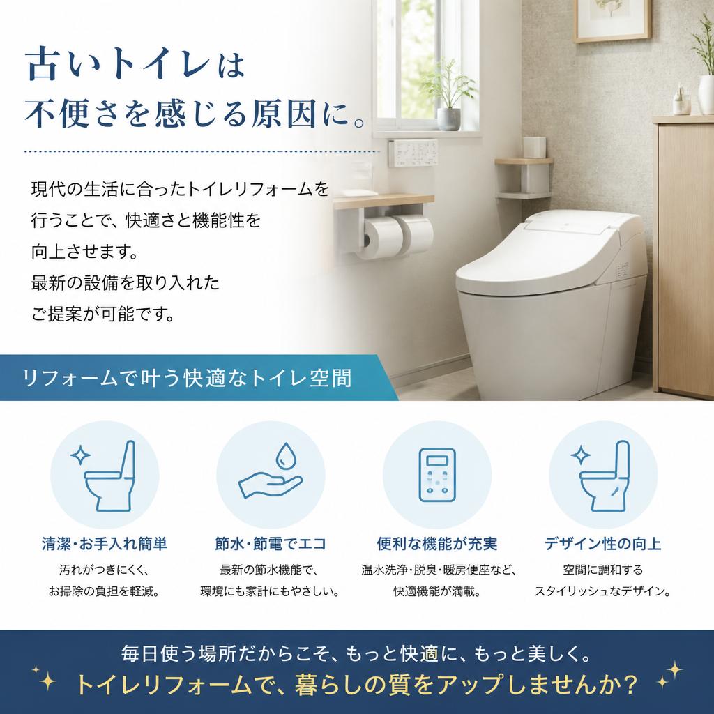 トイレリフォームで快適さを向上