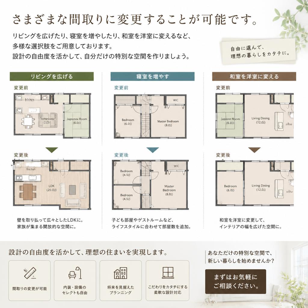 2. どんな間取りに変更できるの？