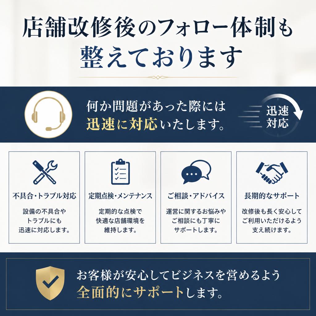 安心のアフターサポート