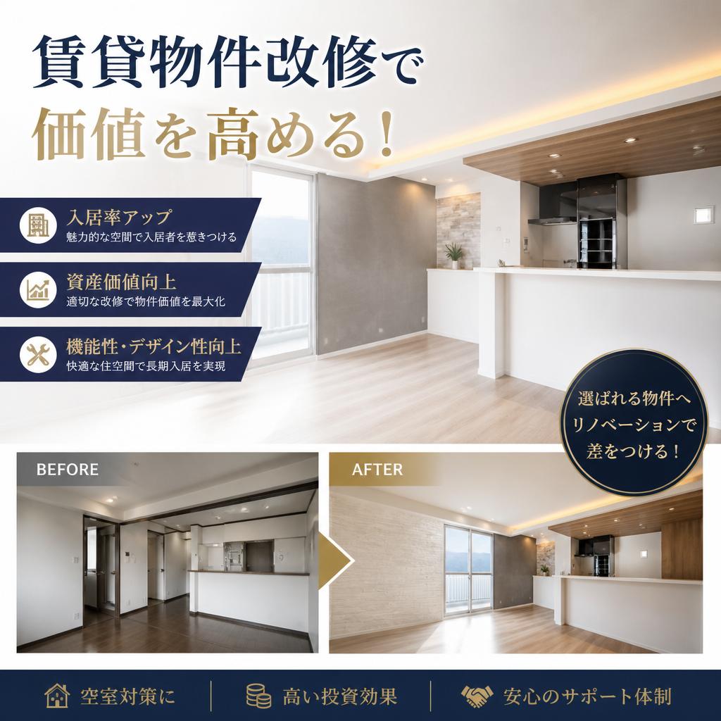 賃貸物件改修で価値を高める！