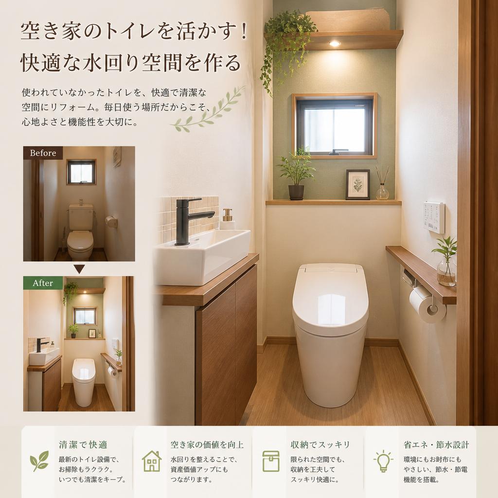 空き家のトイレを活かす！快適な水回り空間を作る