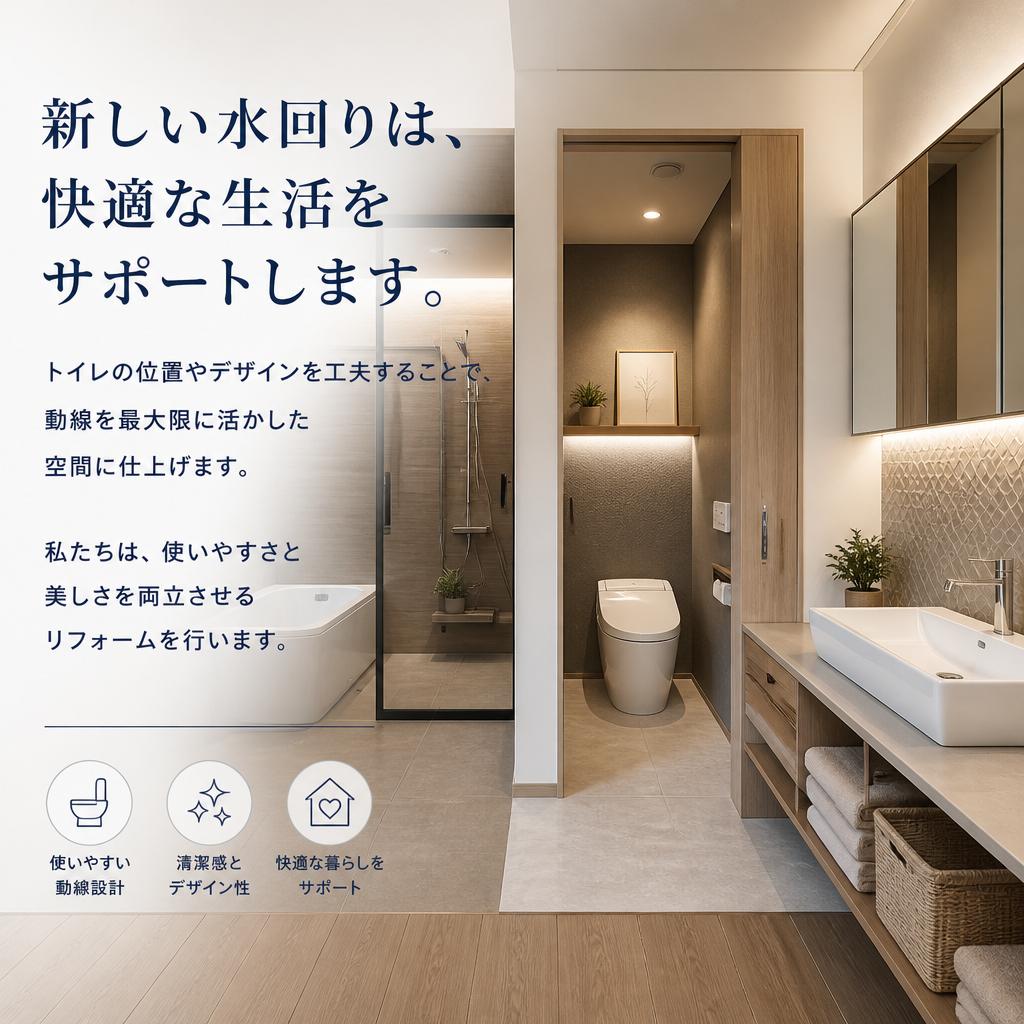 快適な水回り空間をデザイン