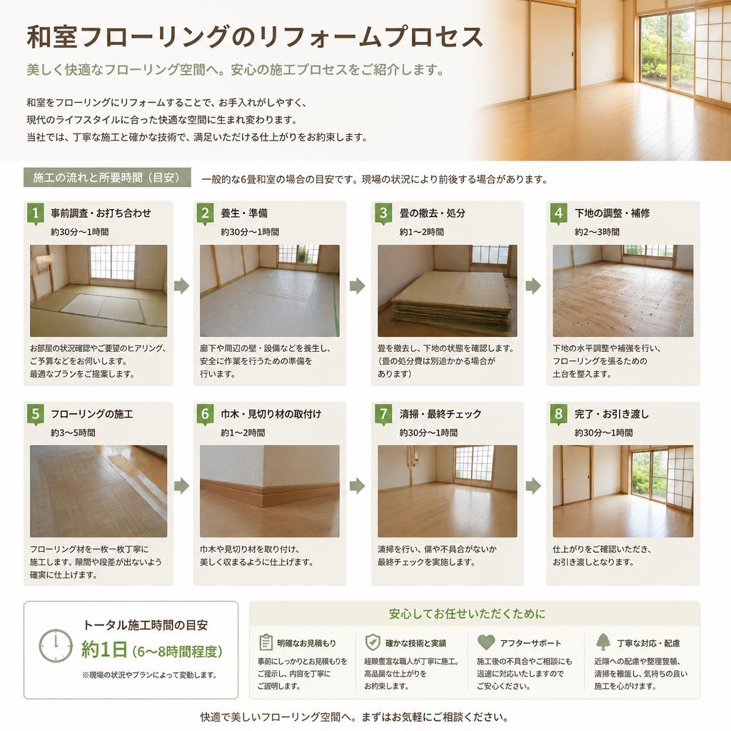 2. フローリング施工の流れ