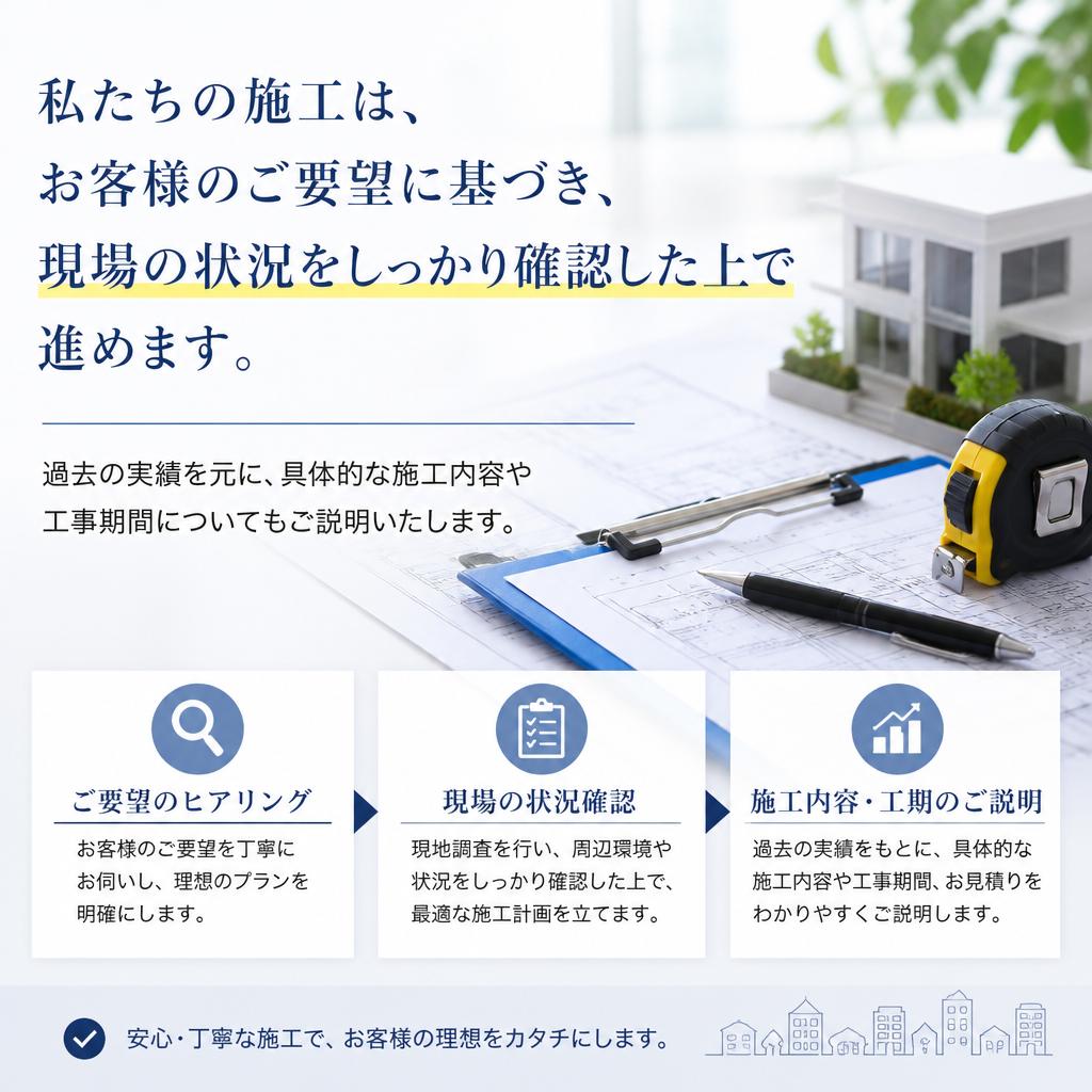 施工の流れと実績紹介
