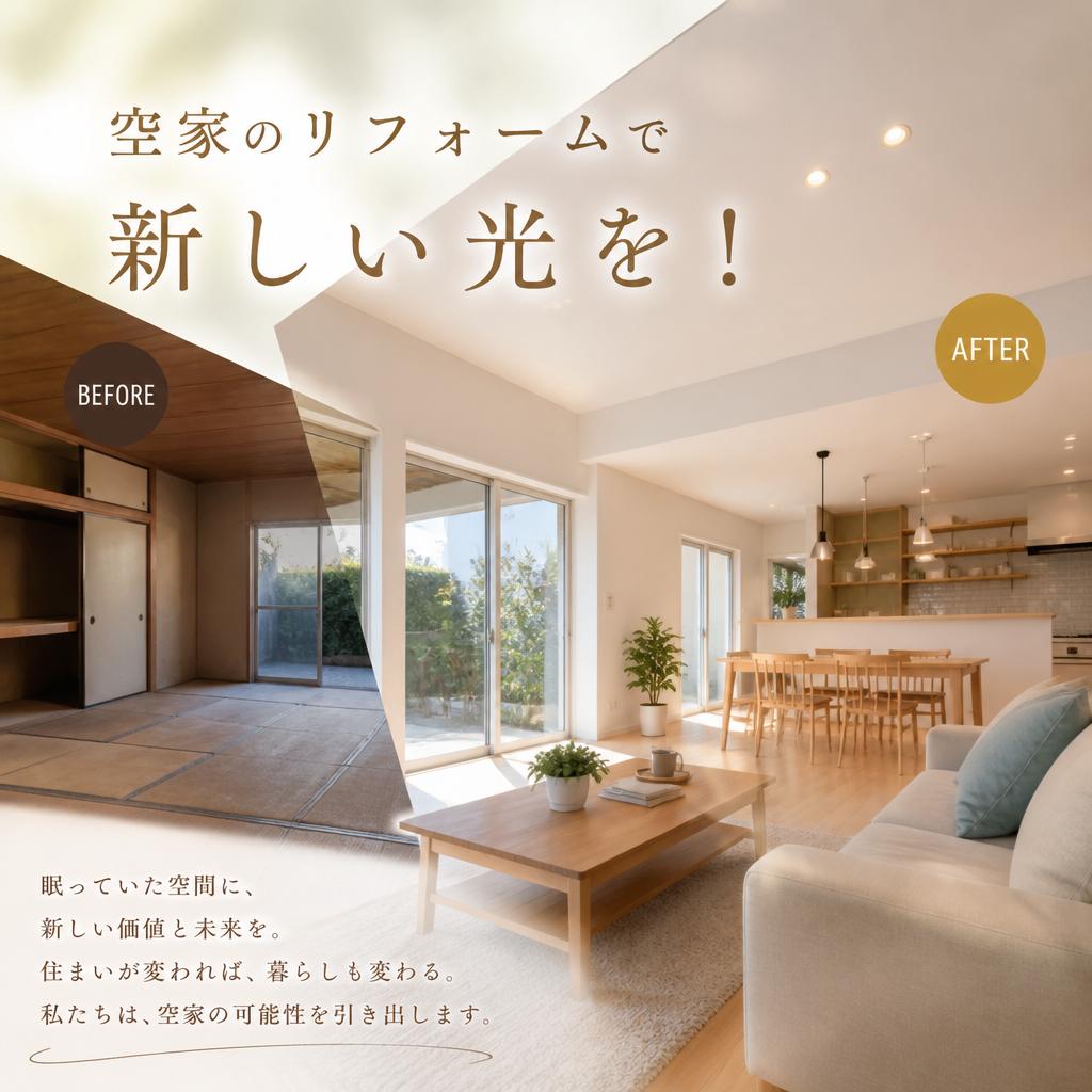 空家のリフォームで新しい光を！