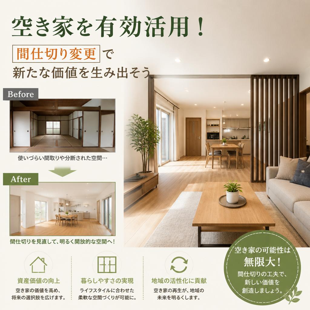 空き家を有効活用！間仕切り変更で新たな価値を生み出そう