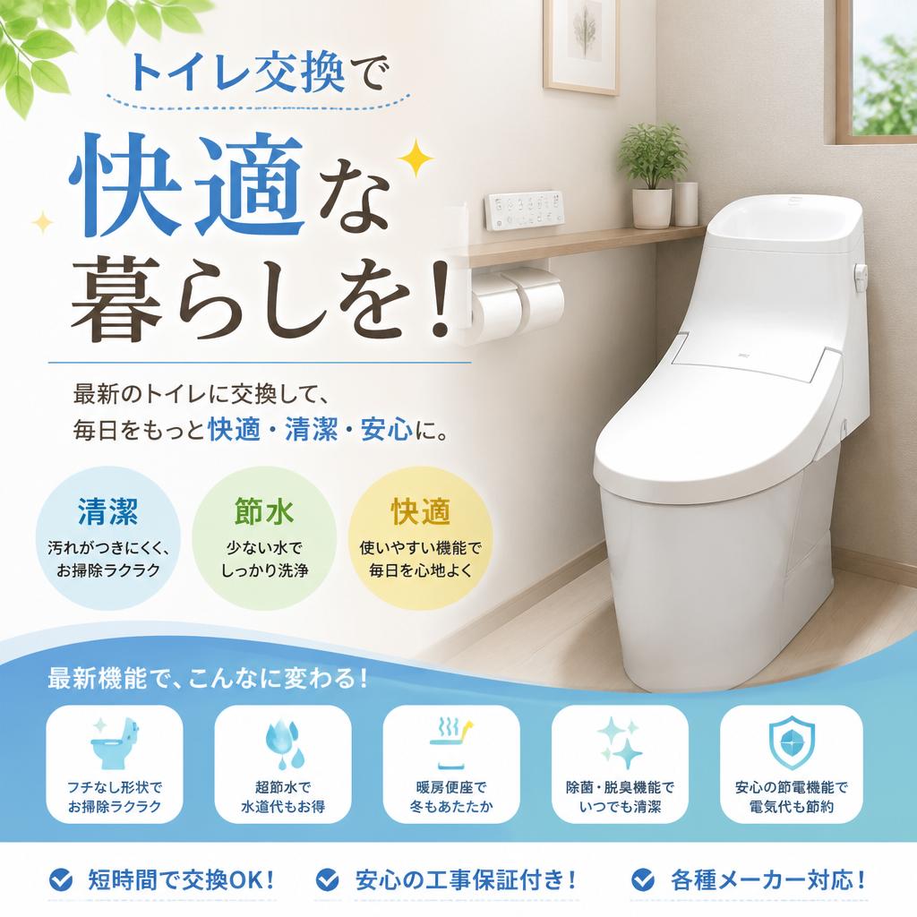 トイレ交換で快適な暮らしを！