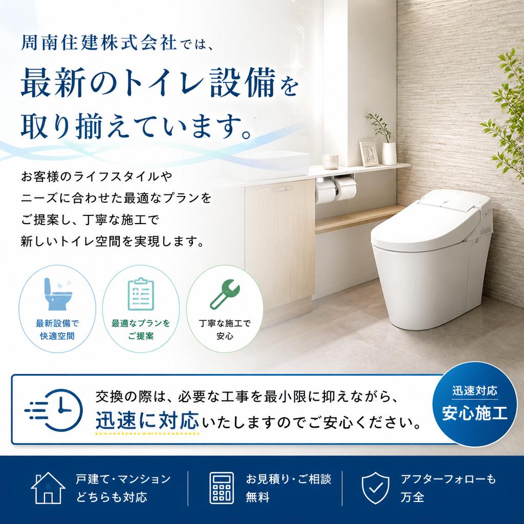 当社のトイレ交換サービス