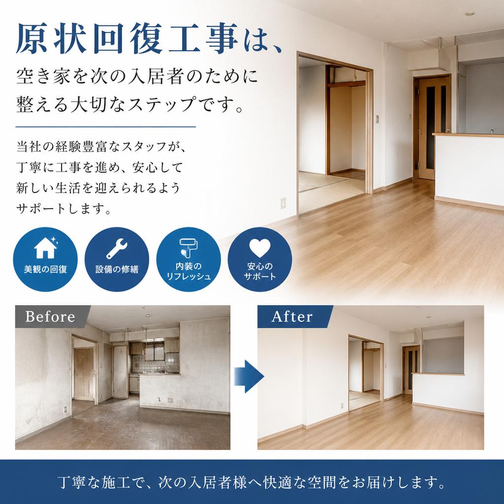 原状回復工事で新しいスタートを