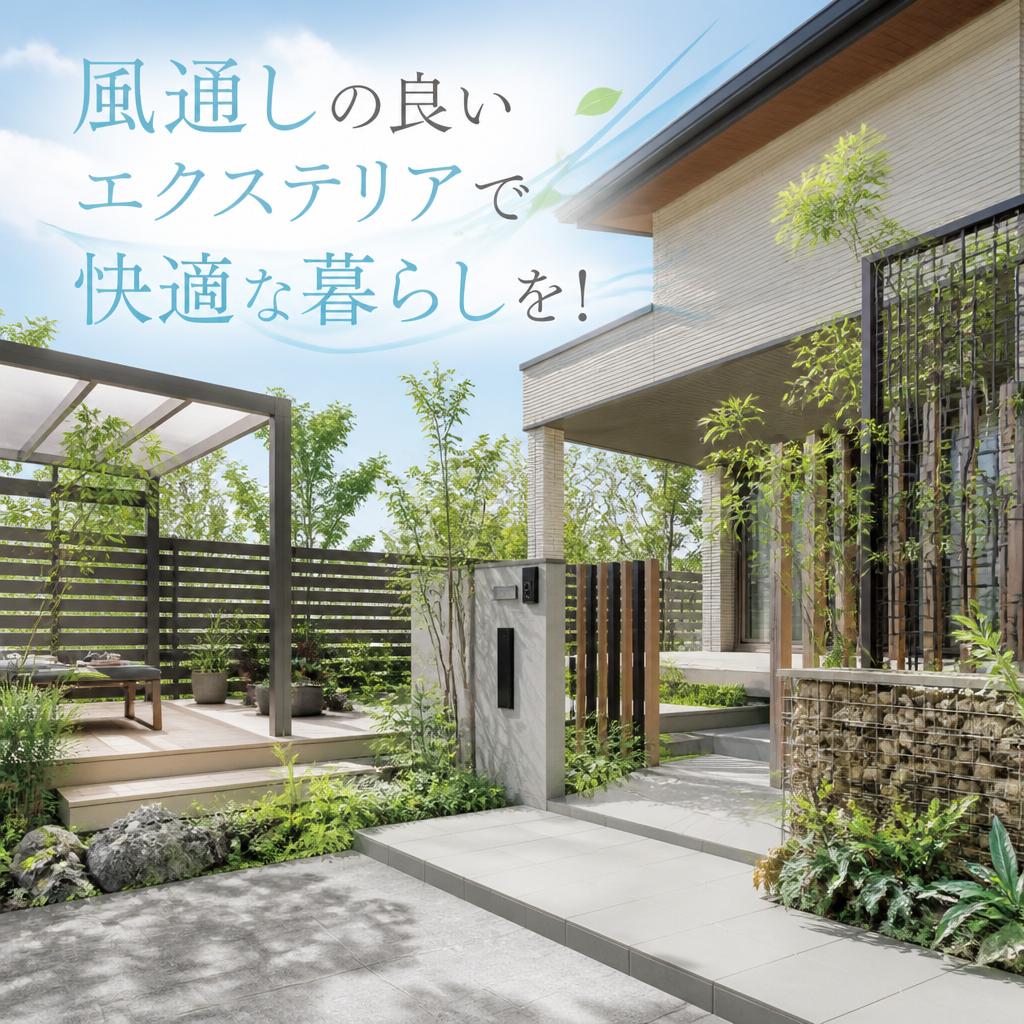 風通しの良いエクステリアで快適な暮らしを！
