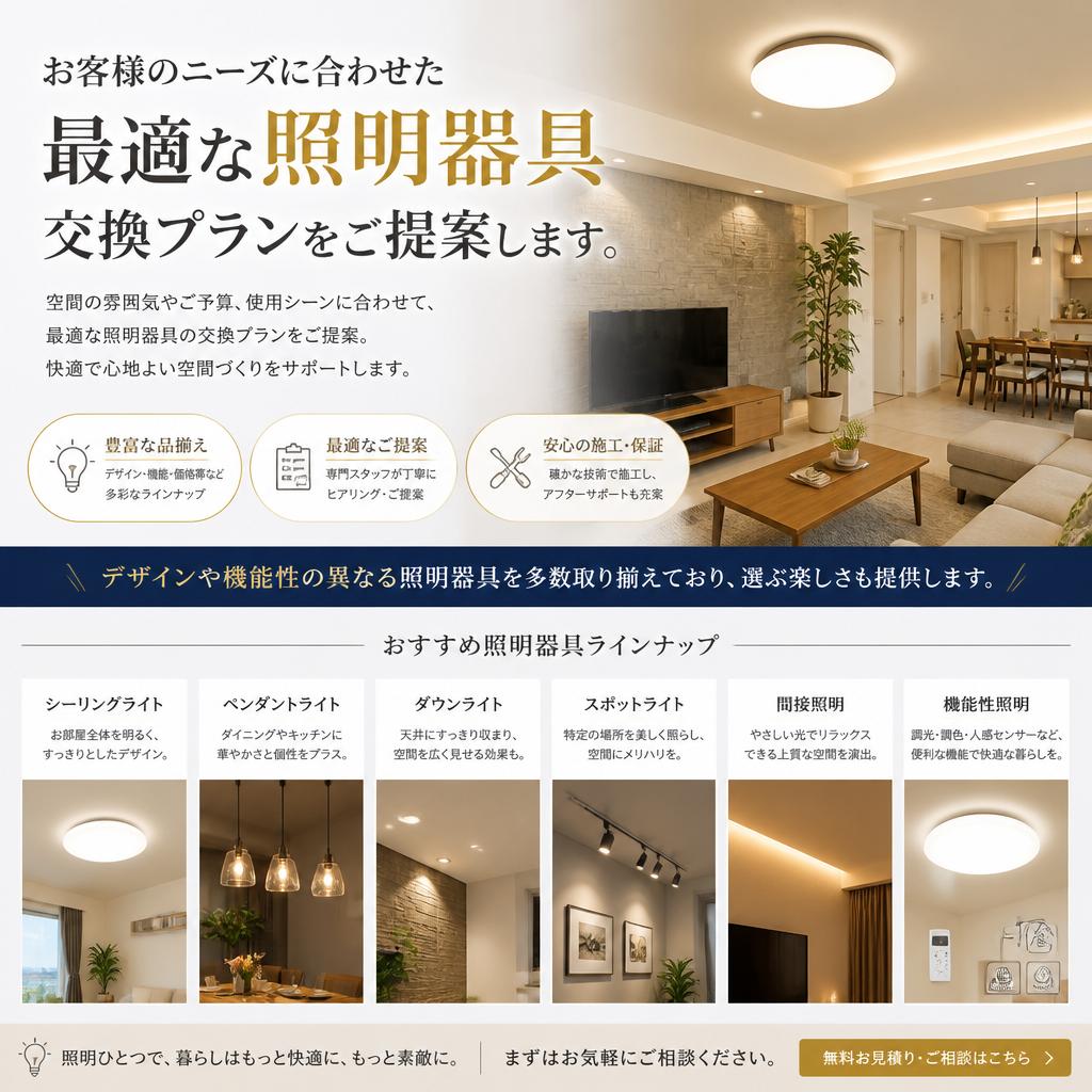 当社の照明器具交換プラン