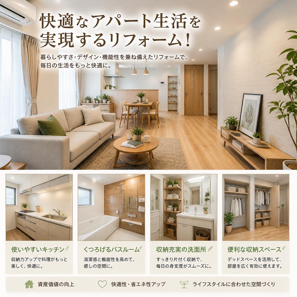 快適なアパート生活を実現するリフォーム！