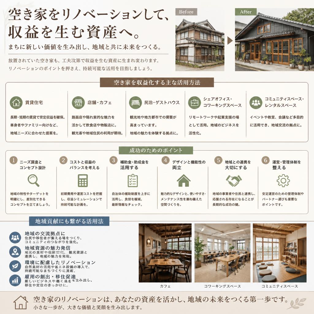 空き家を活用するための提案