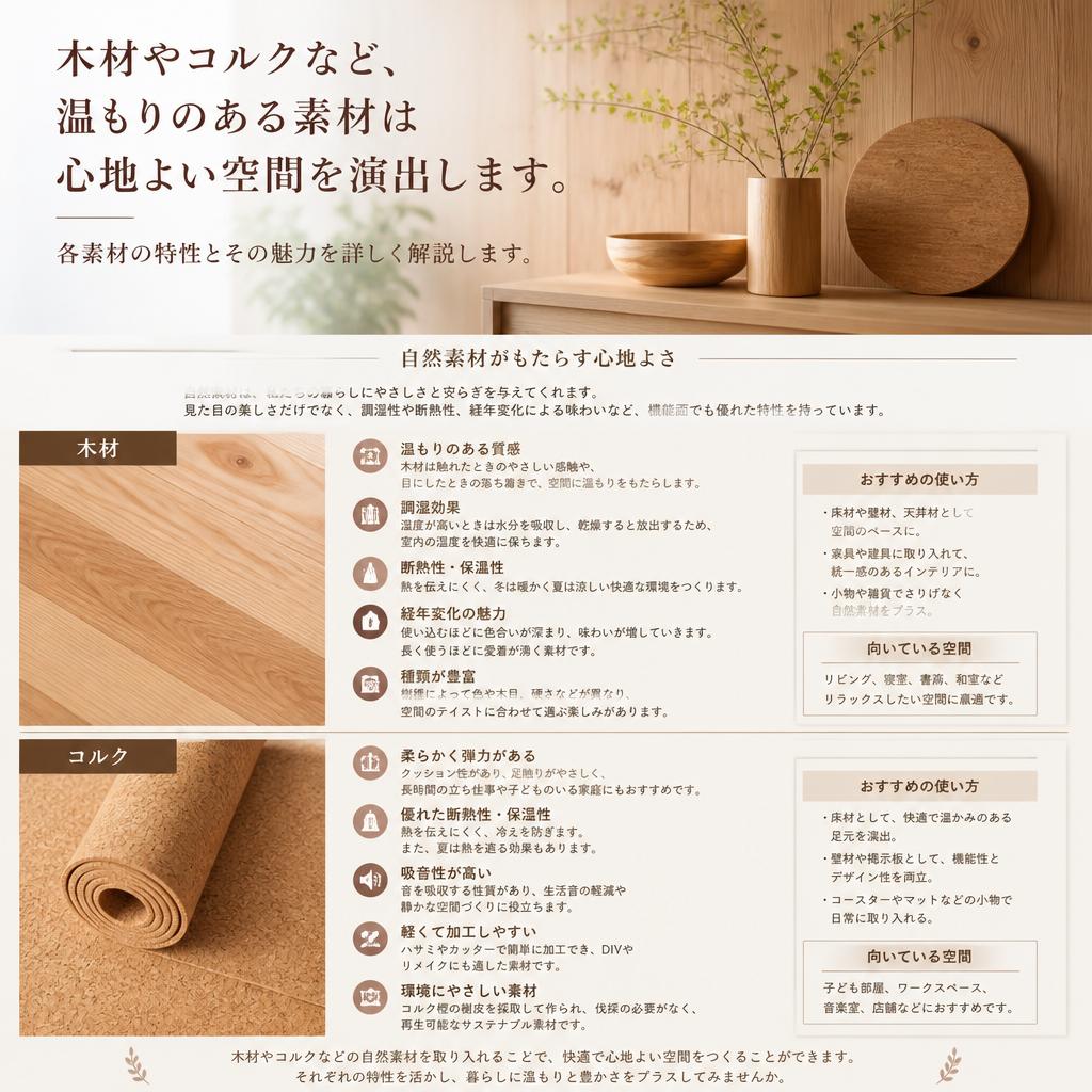 温もりを感じる素材の選択