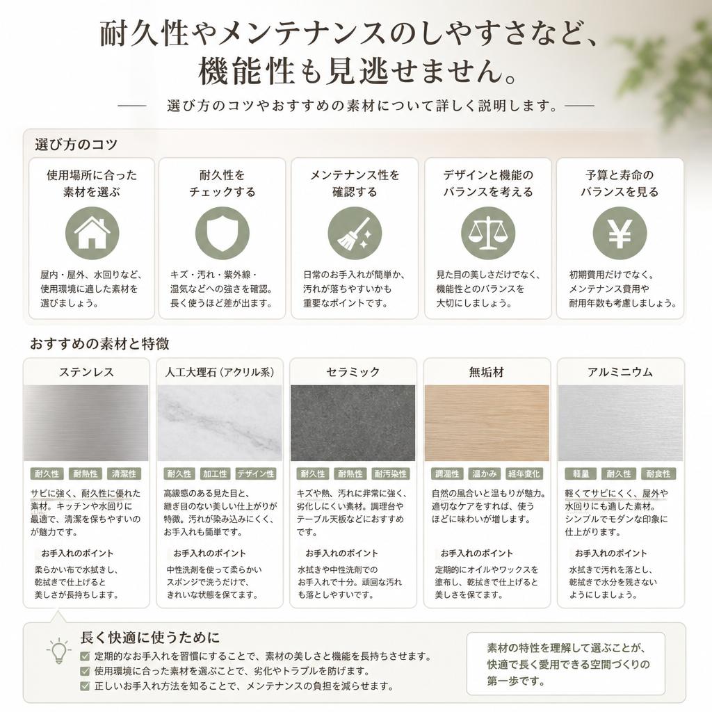 機能性も重視！