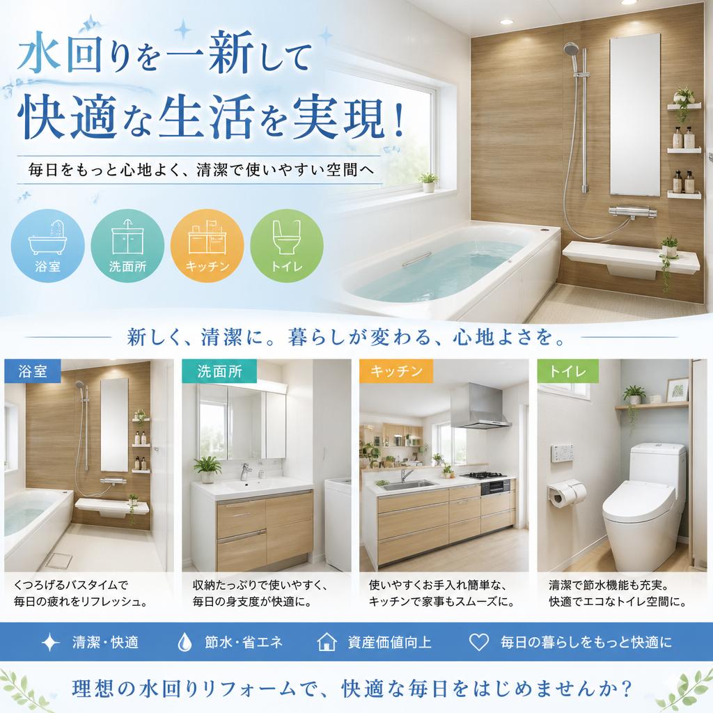 水回りを一新して快適な生活を実現！
