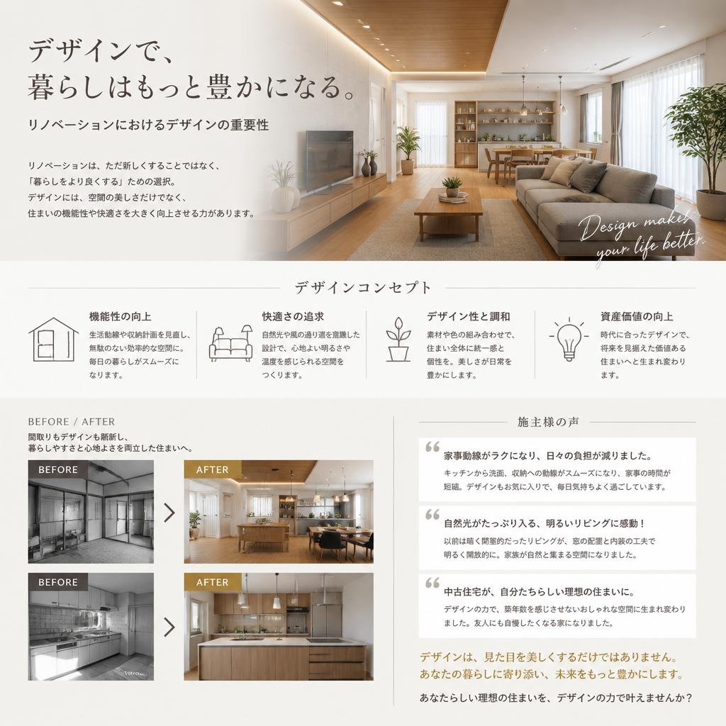 新たな住まいの魅力を引き出すデザイン