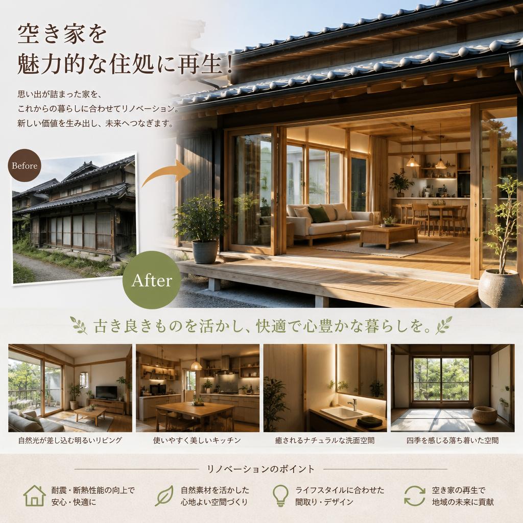 空き家を魅力的な住処に再生！