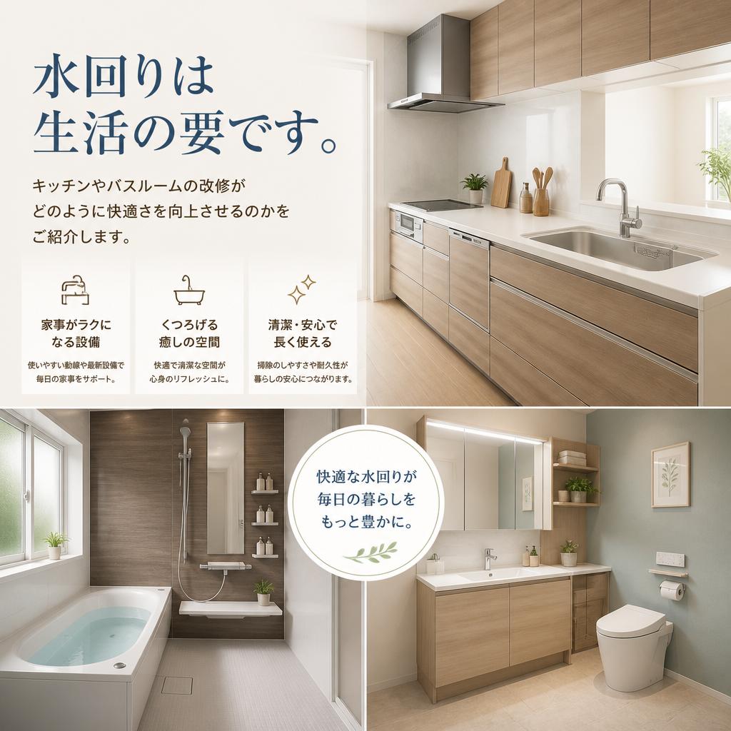 快適な水回りのリフォーム