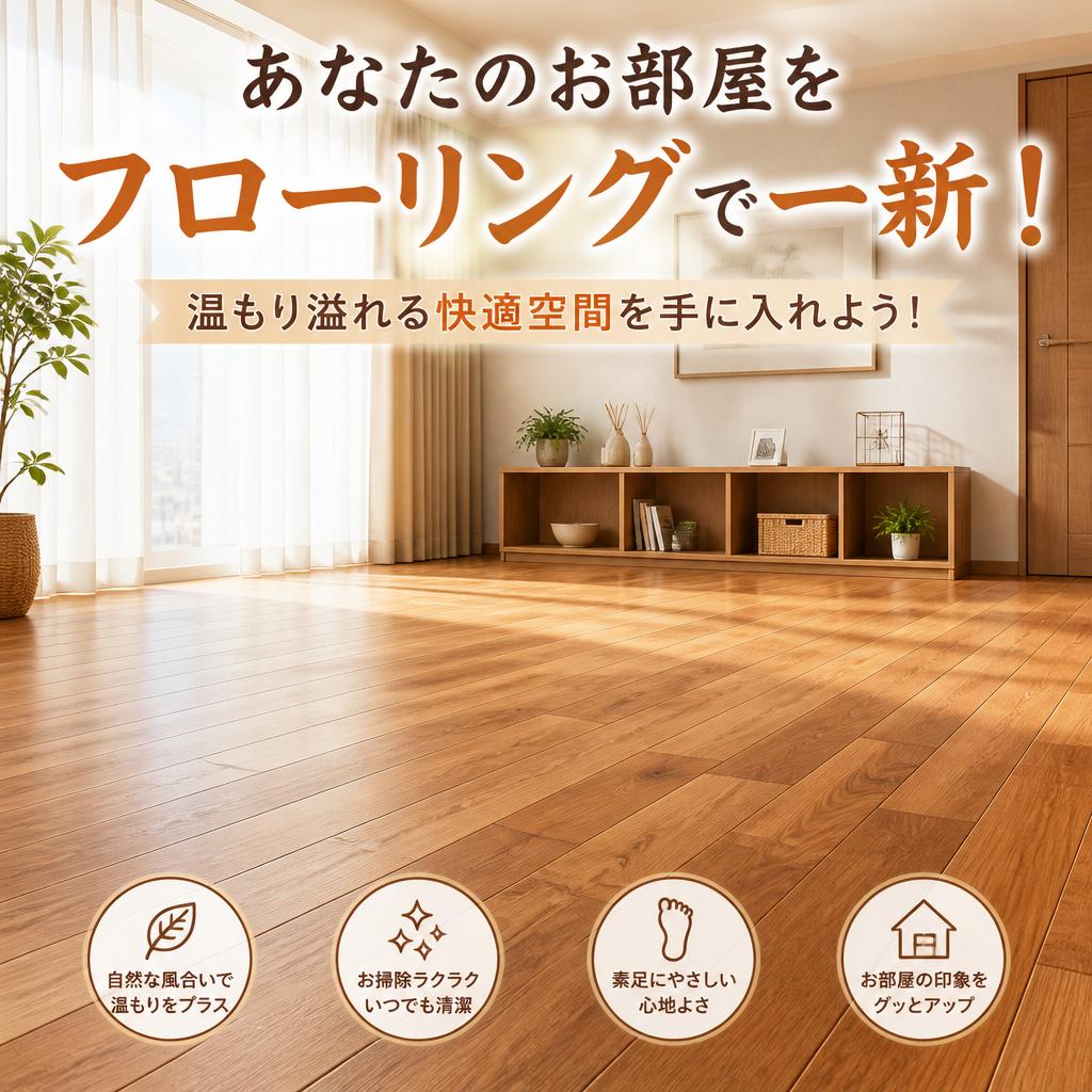 あなたのお部屋をフローリングで一新！温もり溢れる快適空間を手に入れよう！